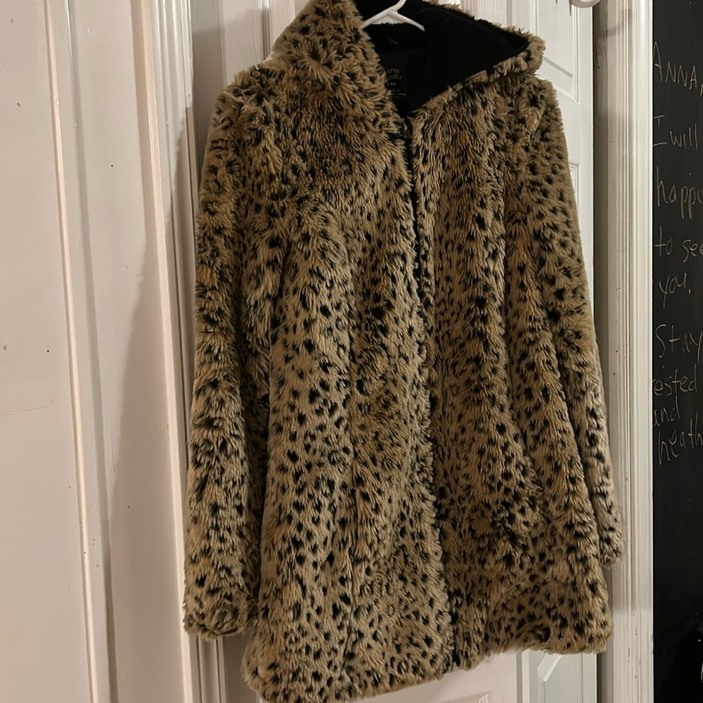 Gorgeous animal print coat in size S by Zara